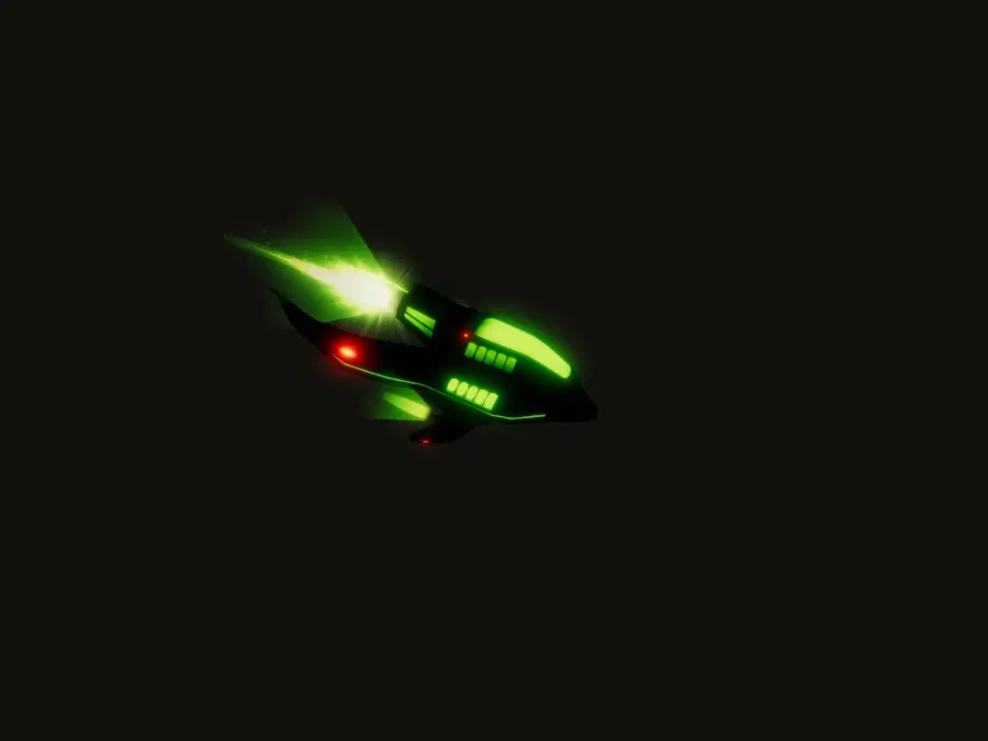 Grüner Alien-Flitzer